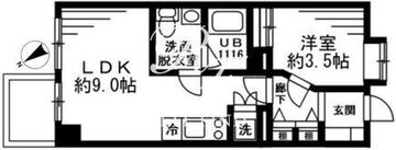 レジディア六本木檜町公園 114 間取り図