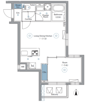 シーフォルムネクスト池袋ウエスト 203 間取り図