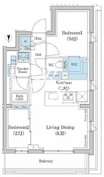 スタイリオ池上サウス 213 間取り図