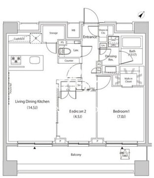 ザ・パークハビオ目黒プレイス 705 間取り図