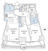 パークコート神宮北参道ザタワー 1805 間取り図