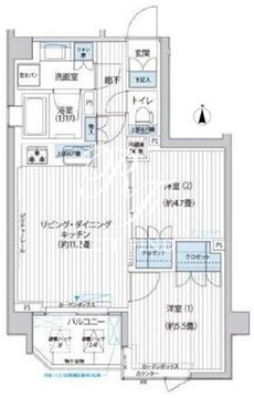 カスタリア目黒平町 204 間取り図