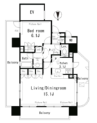 パークアクシス四谷ステージ 301 間取り図