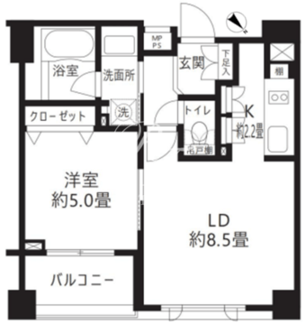 クリオ渋谷ラ・モード 308 間取り図