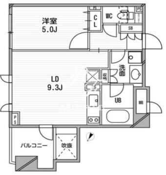 クリオ渋谷ラ・モード 509 間取り図