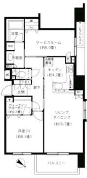 KDXレジデンス日本橋水天宮 1007 間取り図