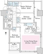 大崎ガーデンレジデンス 814 間取り図