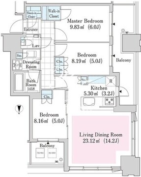 大崎ガーデンレジデンス 914 間取り図