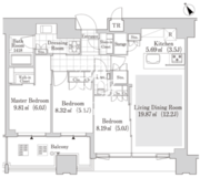 大崎ガーデンレジデンス 1908 間取り図