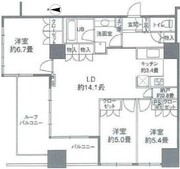 カスタリアタワー品川シーサイド 1808 間取り図