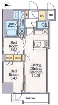 クレストコート池上 1304 間取り図