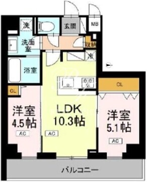 ロイジェント南池袋 203 間取り図