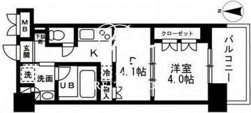 レジディア文京本郷 605 間取り図