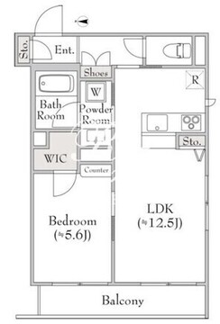 ベレオ三軒茶屋 202 間取り図