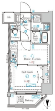 マインド両国 201 間取り図