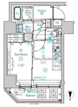 マインド両国 203 間取り図