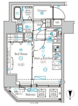 マインド両国 503 間取り図