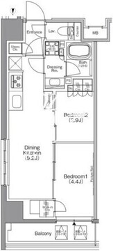 ザ・パークハビオ本所吾妻橋 403 間取り図