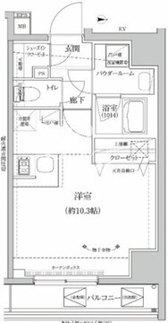 リルシア本所吾妻橋3 201 間取り図