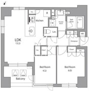 オーパスレジデンス日本橋水天宮 401 間取り図