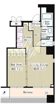 クリアウォータ芝 901 間取り図