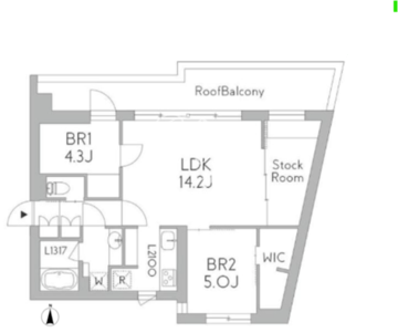 グランデュオ千歳烏山 305 間取り図