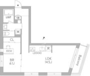 グランデュオ荻窪3 205 間取り図 ?>