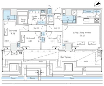 三田ガーデンヒルズ W-703 間取り図