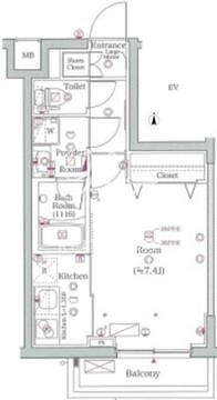 スカイコートグランメゾン御殿山 202 間取り図