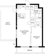 ラペルラ柿の木坂 403 間取り図