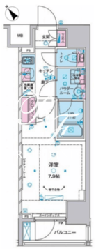 ジェノヴィア麻布十番グリーンヴェール 402 間取り図