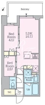 クレストコート旗の台 101 間取り図