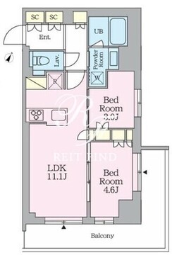 クレストコート旗の台 308 間取り図