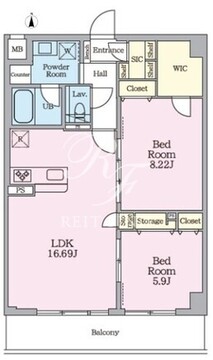 Daiwa Grace Maison Futakotamagawa 202 間取り図