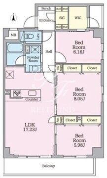 Daiwa Grace Maison Futakotamagawa 203 間取り図