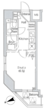 カーサスプレンディッド虎ノ門エスト 404 間取り図
