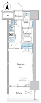 ルフォンプログレ清澄白河プレミア 610 間取り図