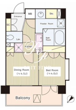 コートラクリア京橋 901 間取り図