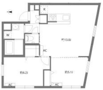 グランピア四谷 304 間取り図