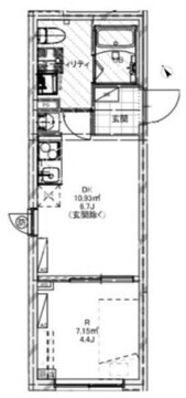クレドコート品川中延 203 間取り図