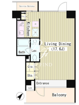 パークアクシス渋谷 602 間取り図