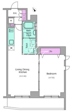 レジディア幡ヶ谷 704 間取り図