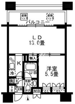 レジディア錦糸町 1203 間取り図