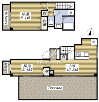 ウィロー板橋本町 402 間取り図