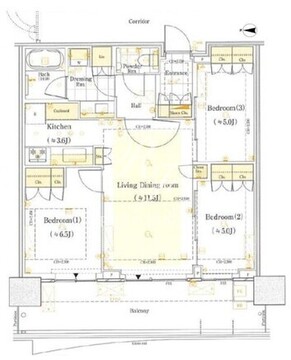 晴海フラッグ SUN-T-4603 間取り図