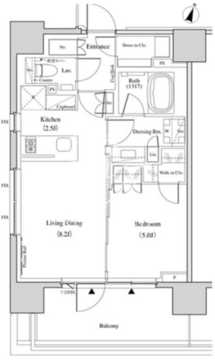 ザ・パークハビオ代々木 401 間取り図