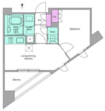 レジディア三軒茶屋 201 間取り図
