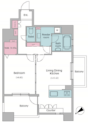 レジディア島津山 602 間取り図