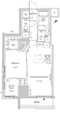 ザ・パークハビオ市ヶ谷イースト 1201 間取り図