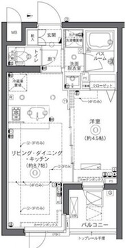 ズーム中野坂上 308 間取り図